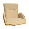 Fauteuil de table pivotant moutarde, bi-matière (lot de 2) AGADE