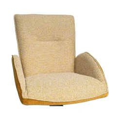 Fauteuil de table pivotant moutarde, bi-matière (lot de 2) AGADE