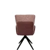 Fauteuil de table pivotant prune, bi-matière (lot de 2) AGADE
