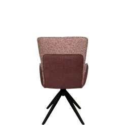 Fauteuil de table pivotant prune, bi-matière (lot de 2) AGADE