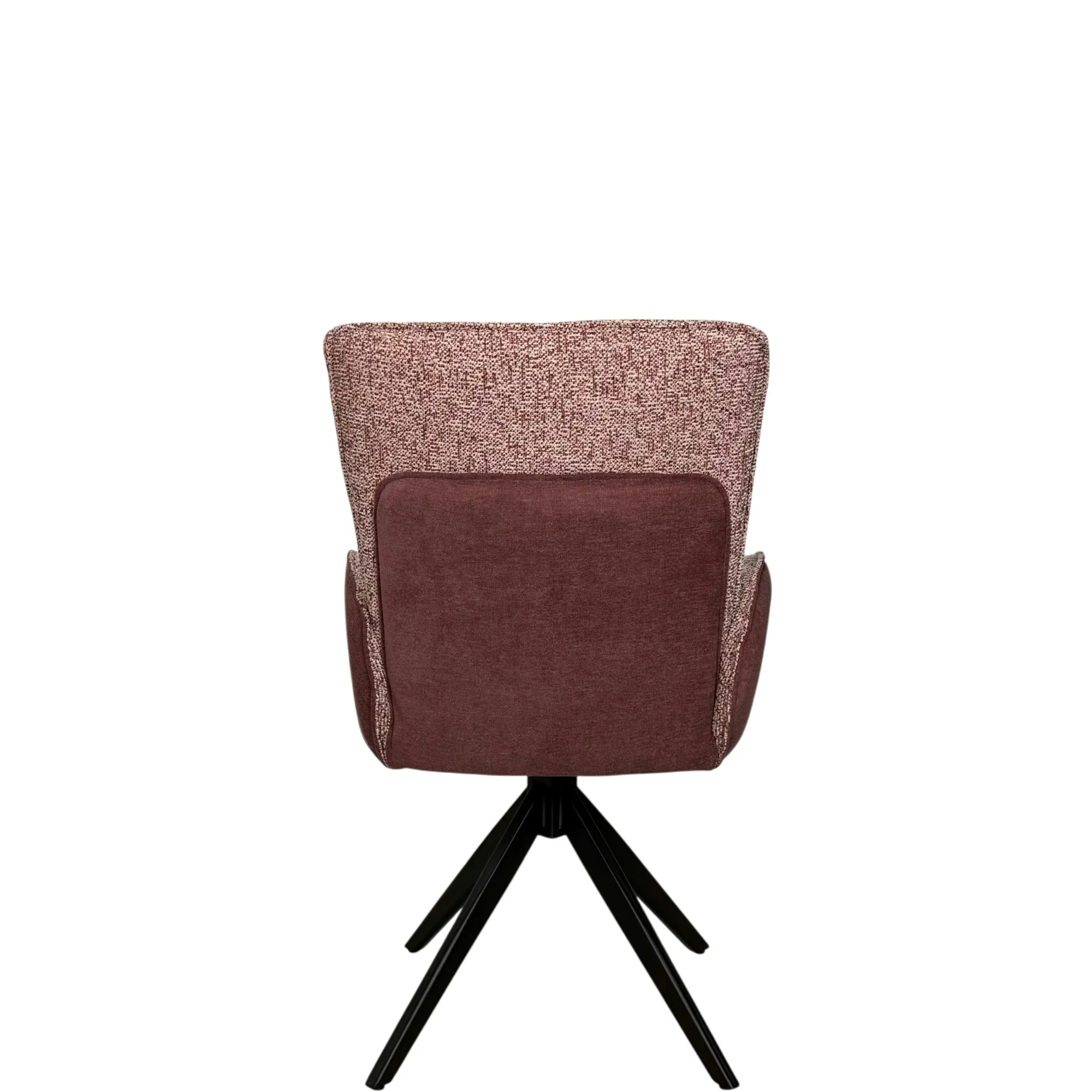 Fauteuil de table pivotant prune, bi-matière (lot de 2) AGADE