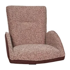 Fauteuil de table pivotant prune, bi-matière (lot de 2) AGADE