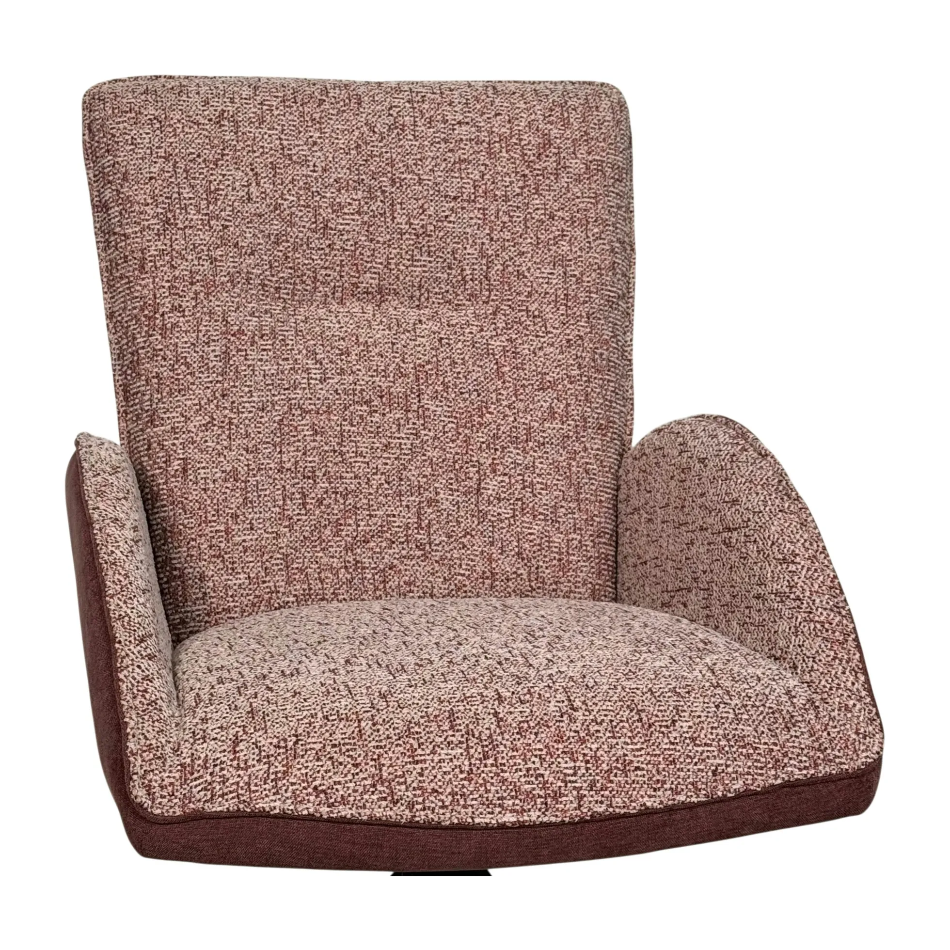 Fauteuil de table pivotant prune, bi-matière (lot de 2) AGADE