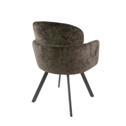 Fauteuil de table pivotant taupe texturé (lot de 2) CREEK