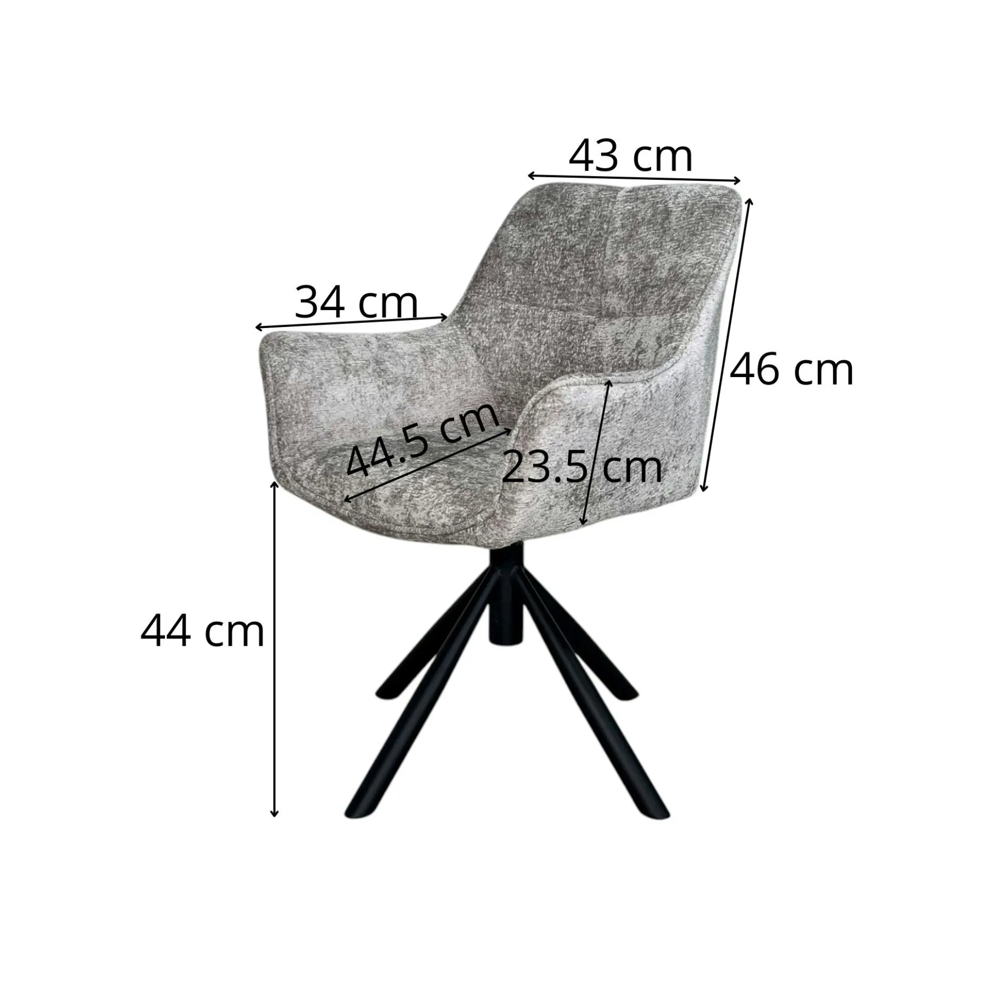 Fauteuil de table pivotant tissu bleu (lot de 2) IENA