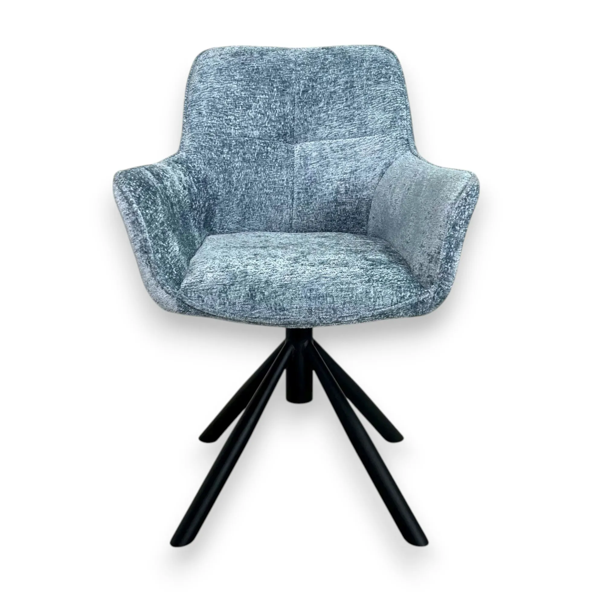 Fauteuil de table pivotant tissu bleu (lot de 2) IENA