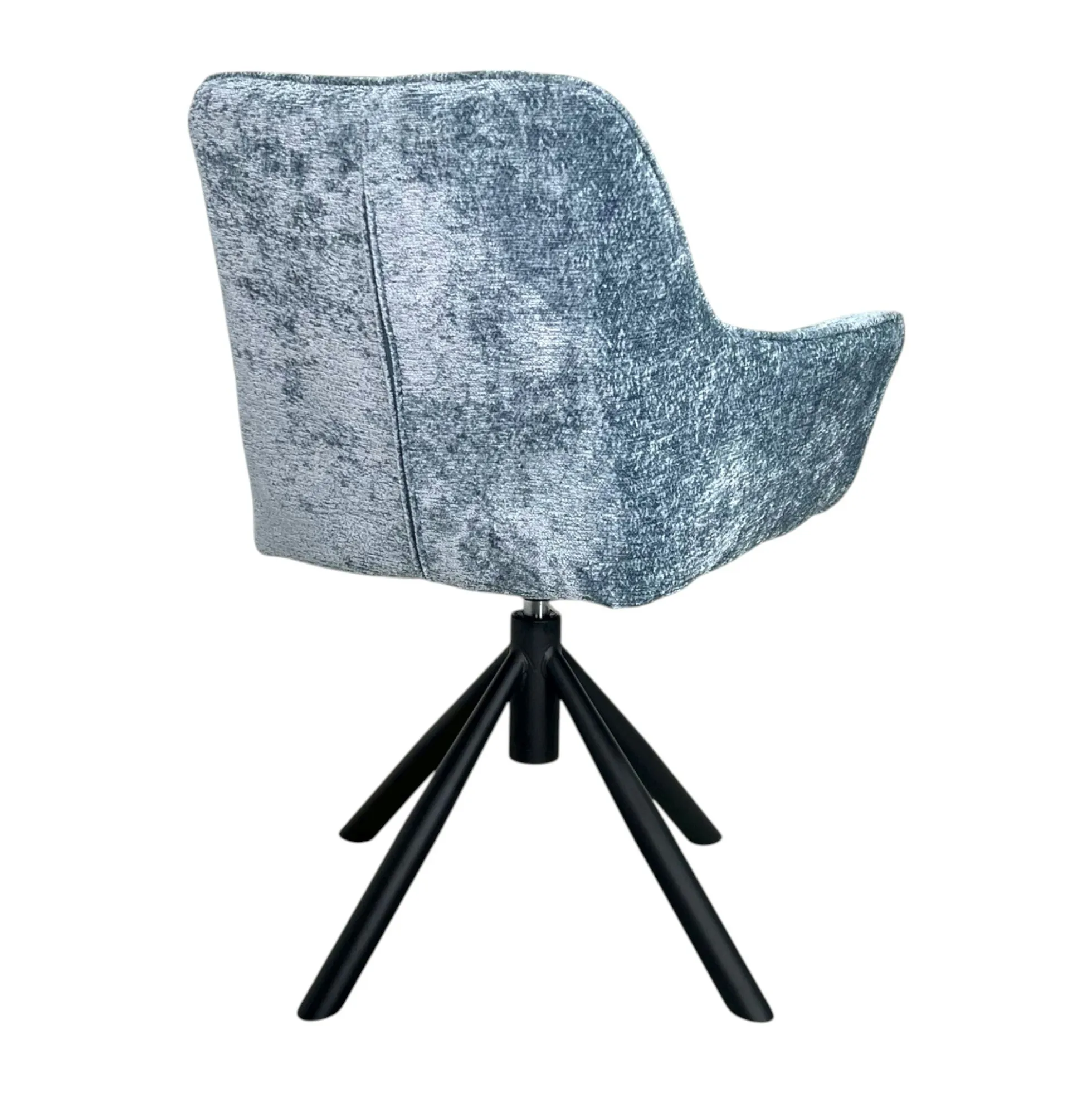 Fauteuil de table pivotant tissu bleu (lot de 2) IENA