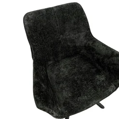 Fauteuil de table pivotant tissu noir (lot de 2) IENA