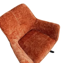Fauteuil de table pivotant tissu terracotta (lot de 2) IENA
