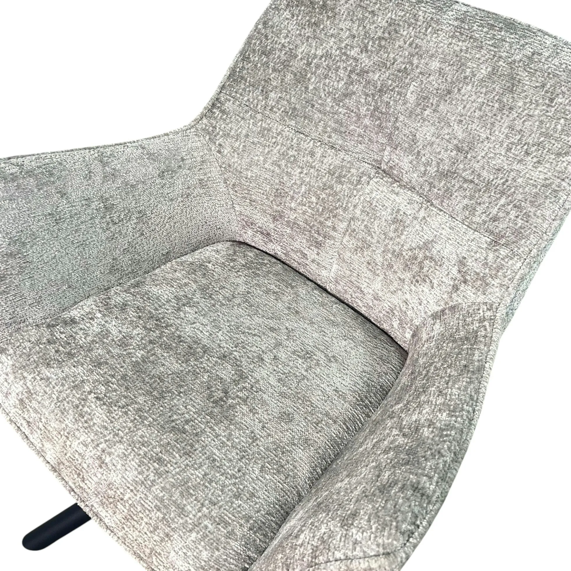 Fauteuil de table pivotant tissu gris (lot de 2) IENA