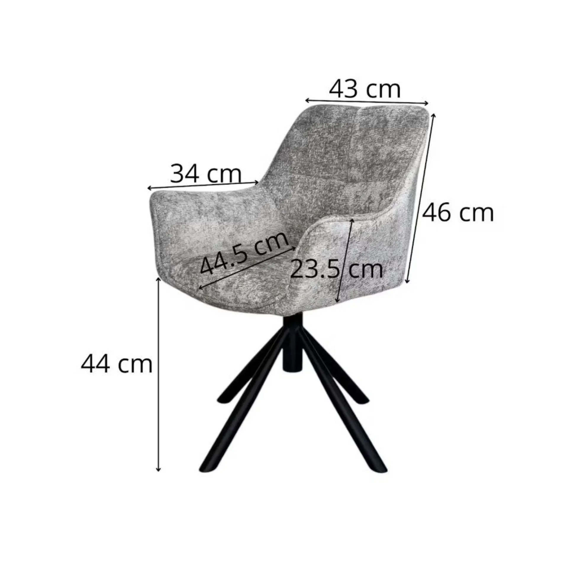 Fauteuil de table pivotant tissu moutarde (lot de 2) IENA