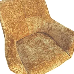 Fauteuil de table pivotant tissu moutarde (lot de 2) IENA
