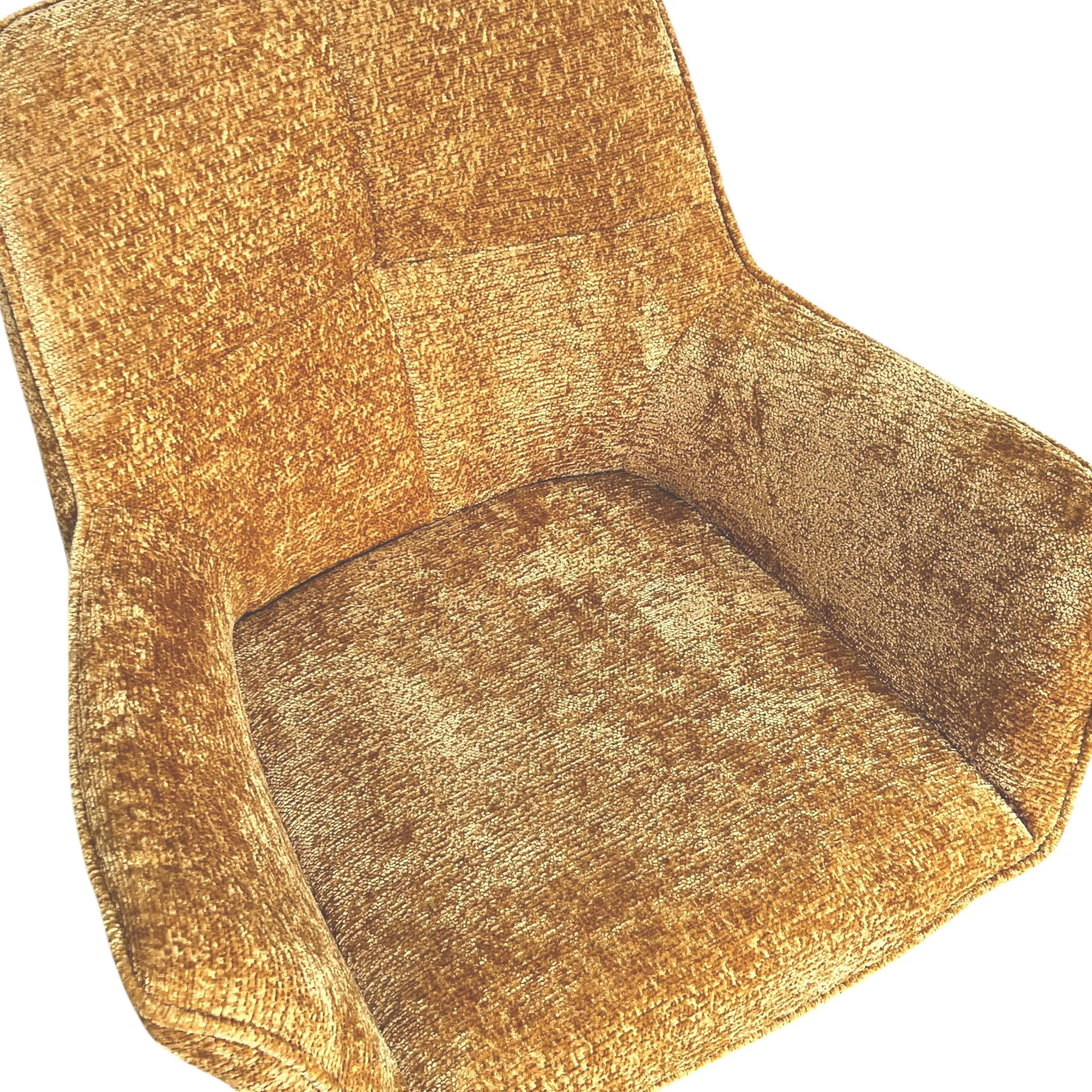 Fauteuil de table pivotant tissu moutarde (lot de 2) IENA