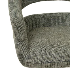 Fauteuil de table pivotant vert à dos ouvert (lot de 2) IENA