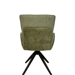 Fauteuil de table pivotant vert, bi-matière (lot de 2) AGADE