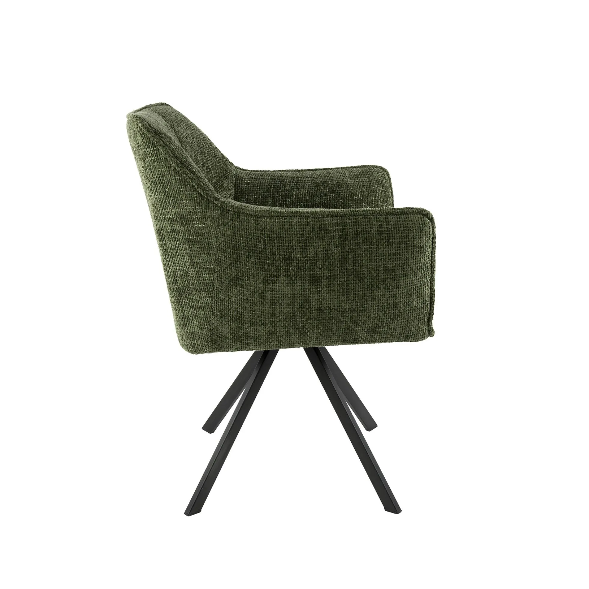 Fauteuil de table pivotant vert chiné (lot de 2) MELBOURNE