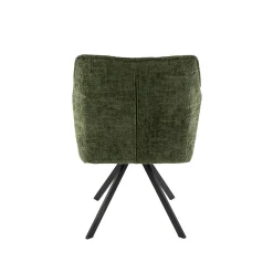 Fauteuil de table pivotant vert chiné (lot de 2) MELBOURNE