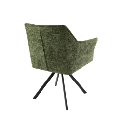 Fauteuil de table pivotant vert chiné (lot de 2) MELBOURNE