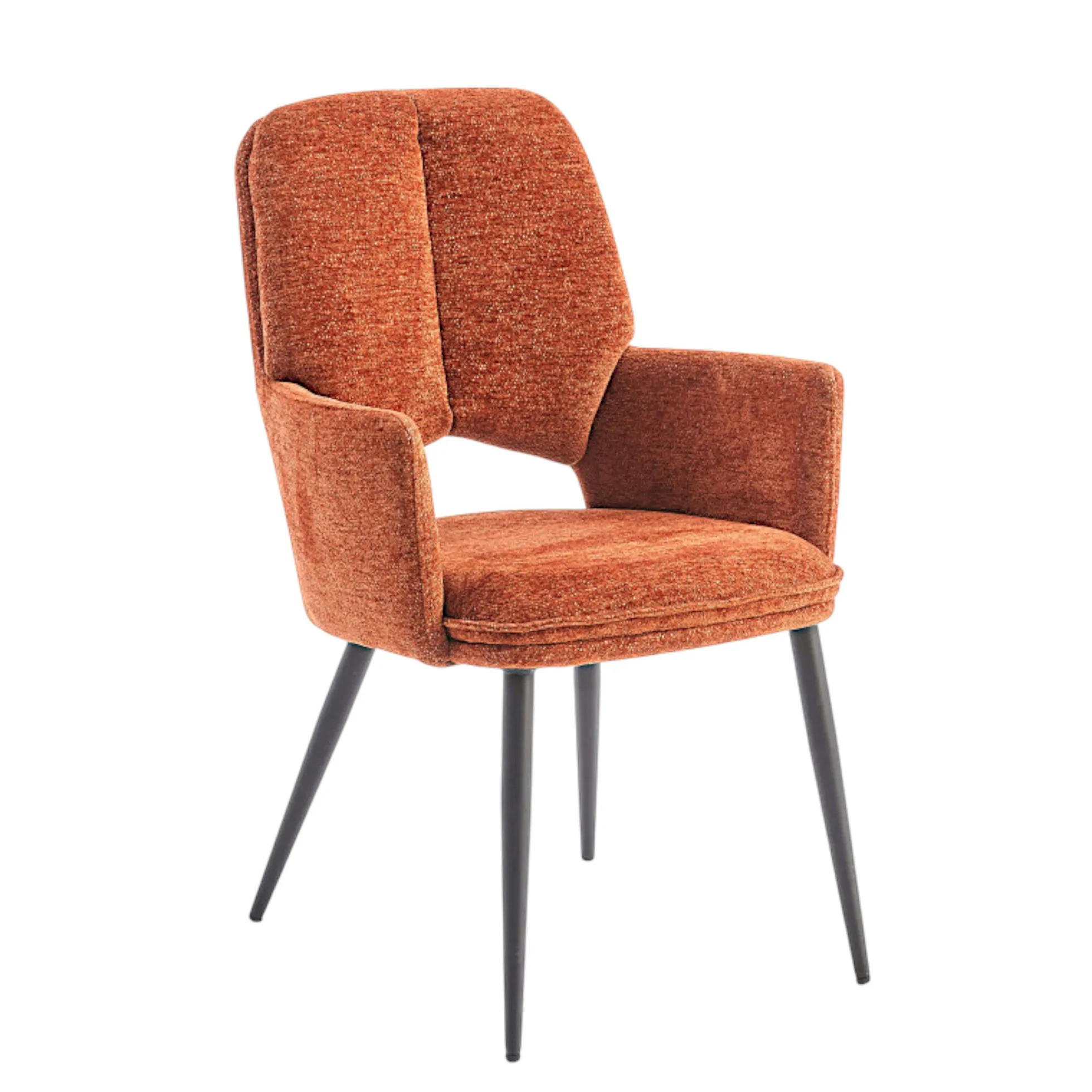 Fauteuil de table rouille à dossier ouvert (lot de 2) LIGURIE