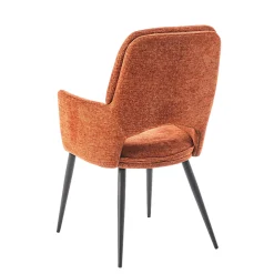 Fauteuil de table rouille à dossier ouvert (lot de 2) LIGURIE