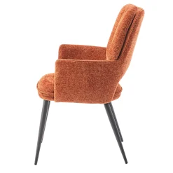 Fauteuil de table rouille à dossier ouvert (lot de 2) LIGURIE