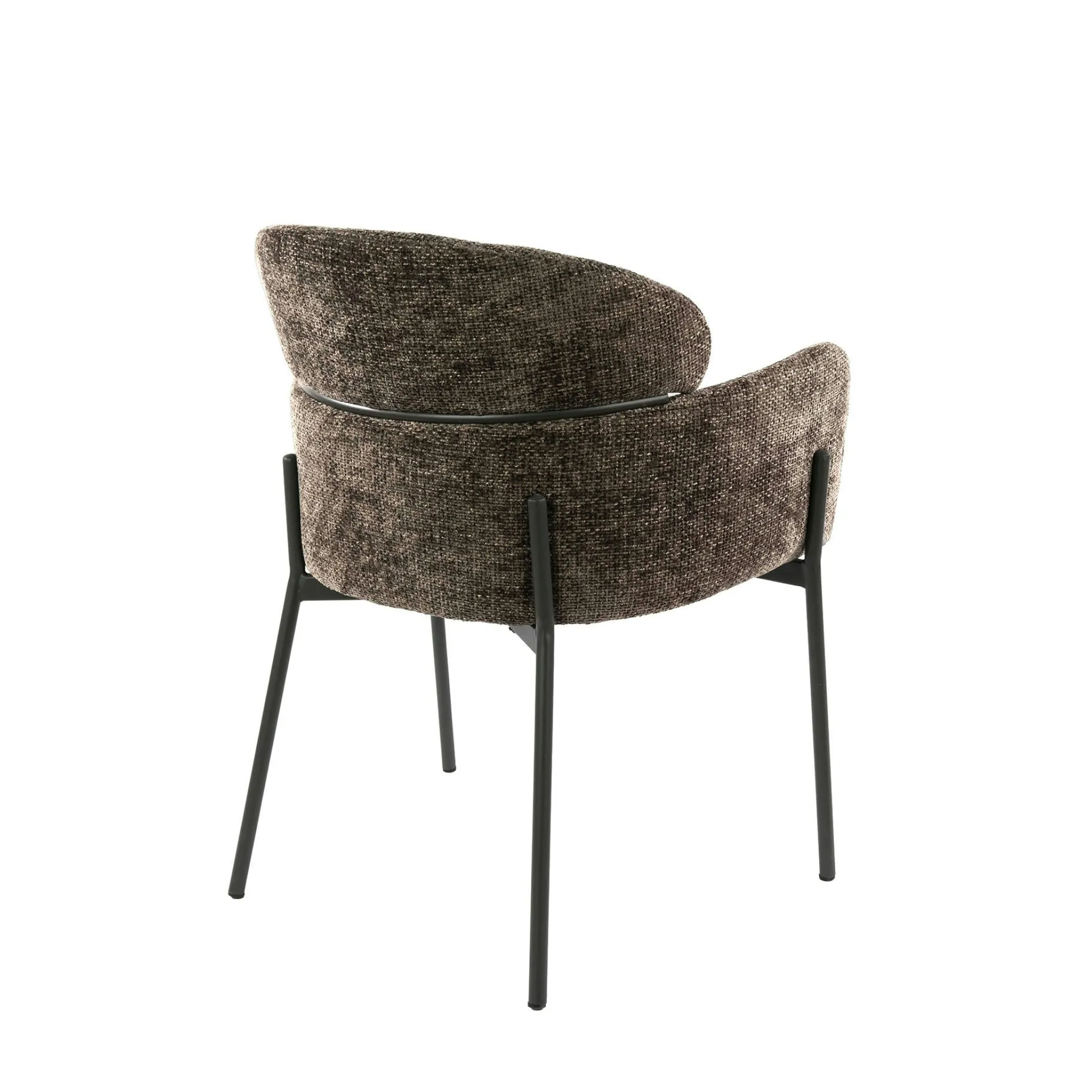 Fauteuil de table taupe dossier rond (lot de 2) GALWAY