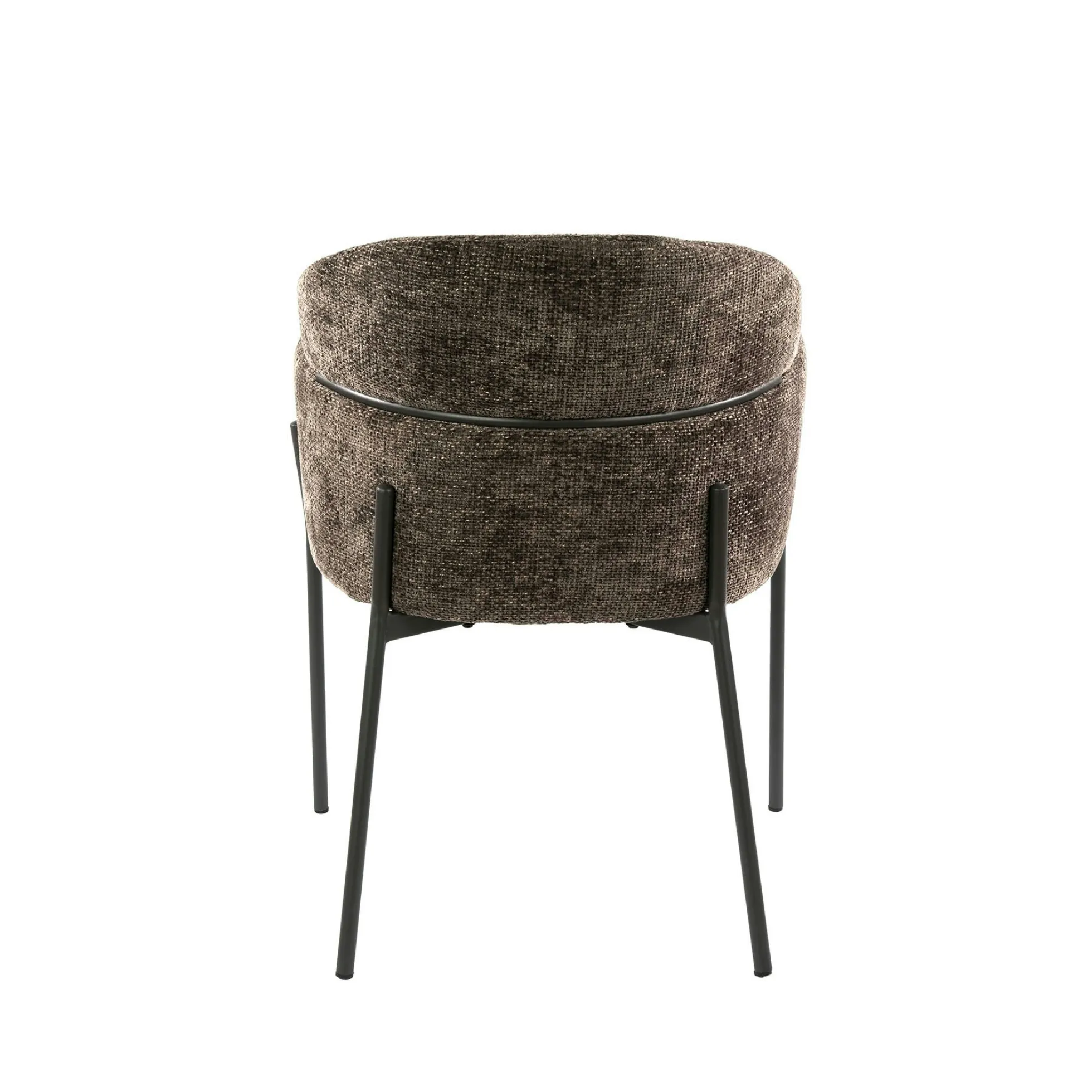 Fauteuil de table taupe dossier rond (lot de 2) GALWAY