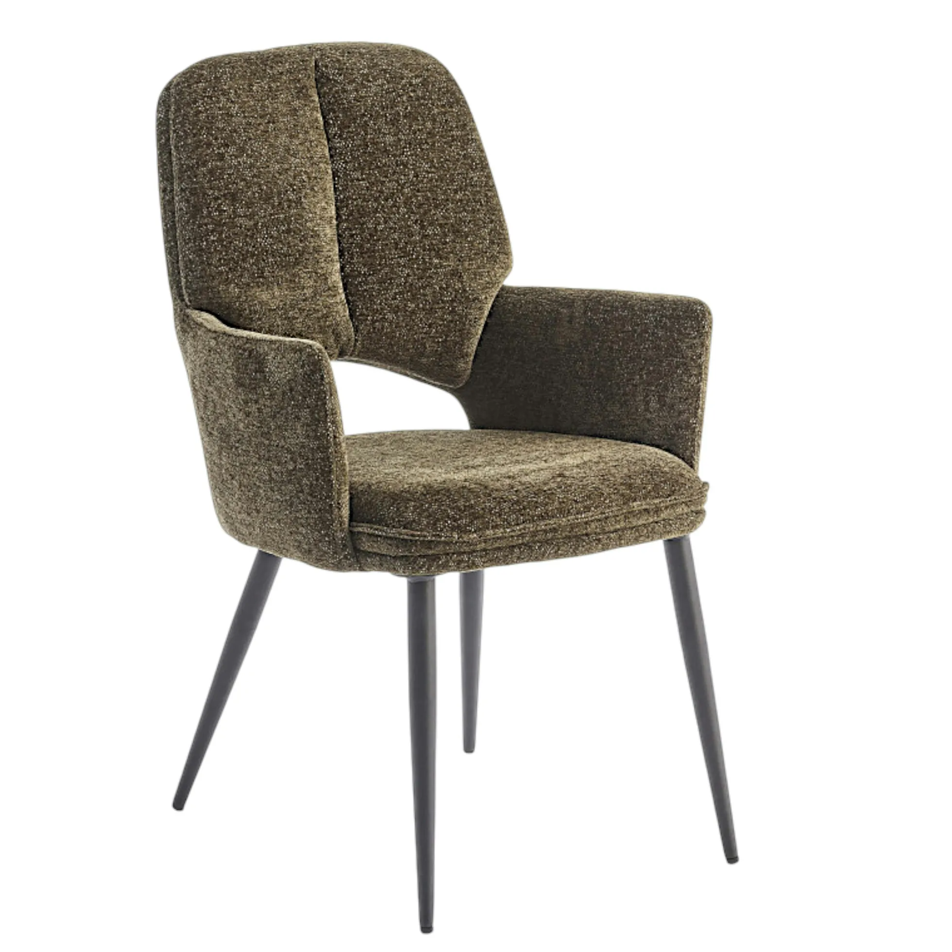 Fauteuil de table vert à dossier ouvert (lot de 2) LIGURIE