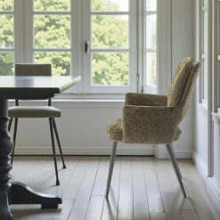 Fauteuil de table vert à dossier ouvert (lot de 2) LIGURIE