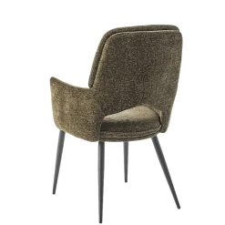 Fauteuil de table vert à dossier ouvert (lot de 2) LIGURIE