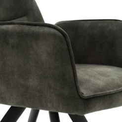 Fauteuil de table vert moderne (lot de 2) CORTINA
