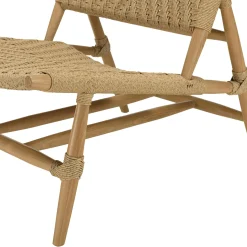 Fauteuil détente motifs tressés et teck (lot de 2) SUMMER
