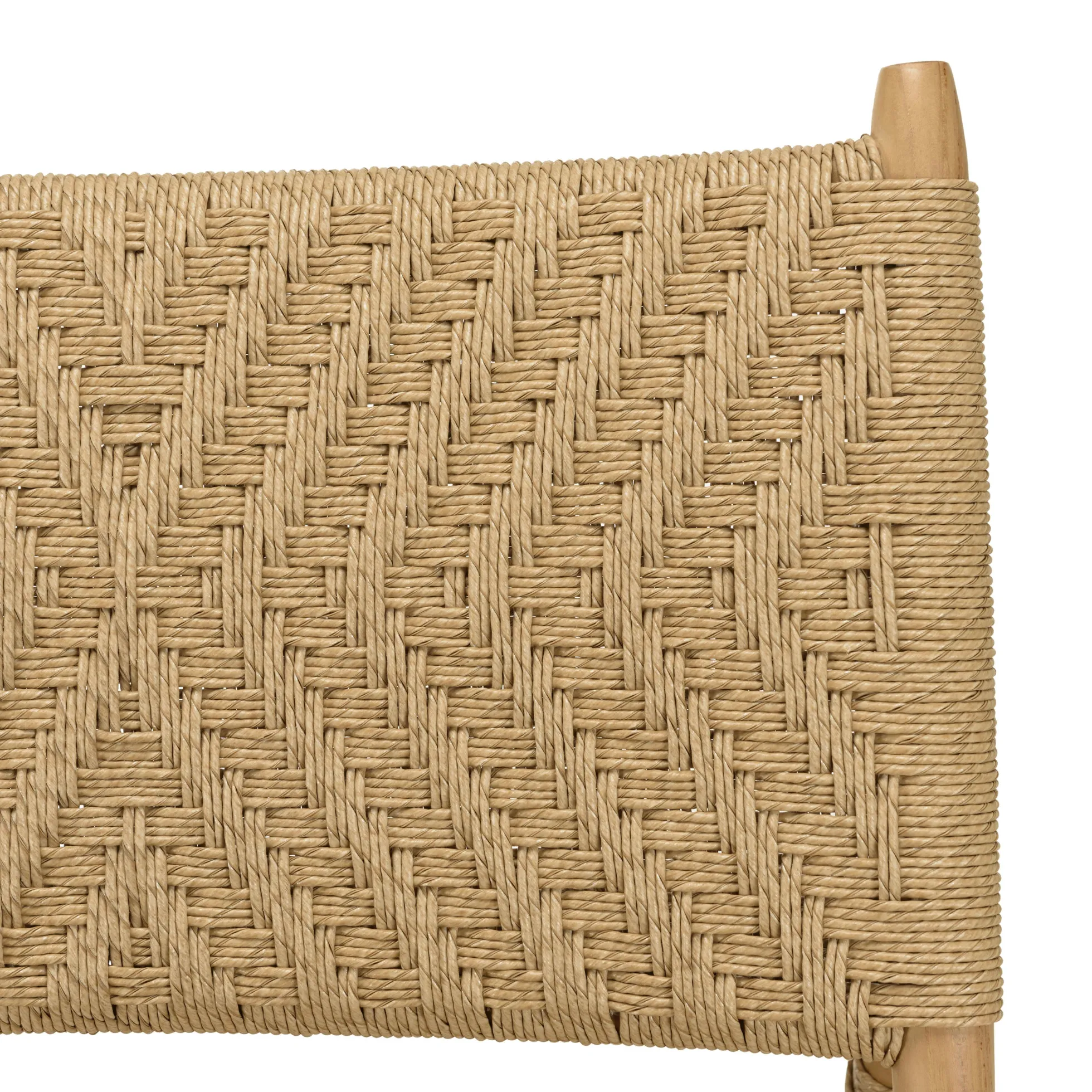 Fauteuil détente motifs tressés et teck (lot de 2) SUMMER
