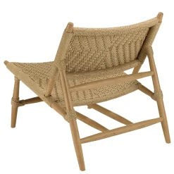 Fauteuil détente motifs tressés et teck (lot de 2) SUMMER