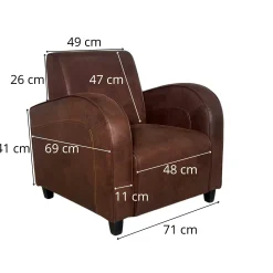 Fauteuil ELIOT MICROFIBRES HAVANE