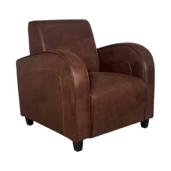 Fauteuil ELIOT MICROFIBRES HAVANE