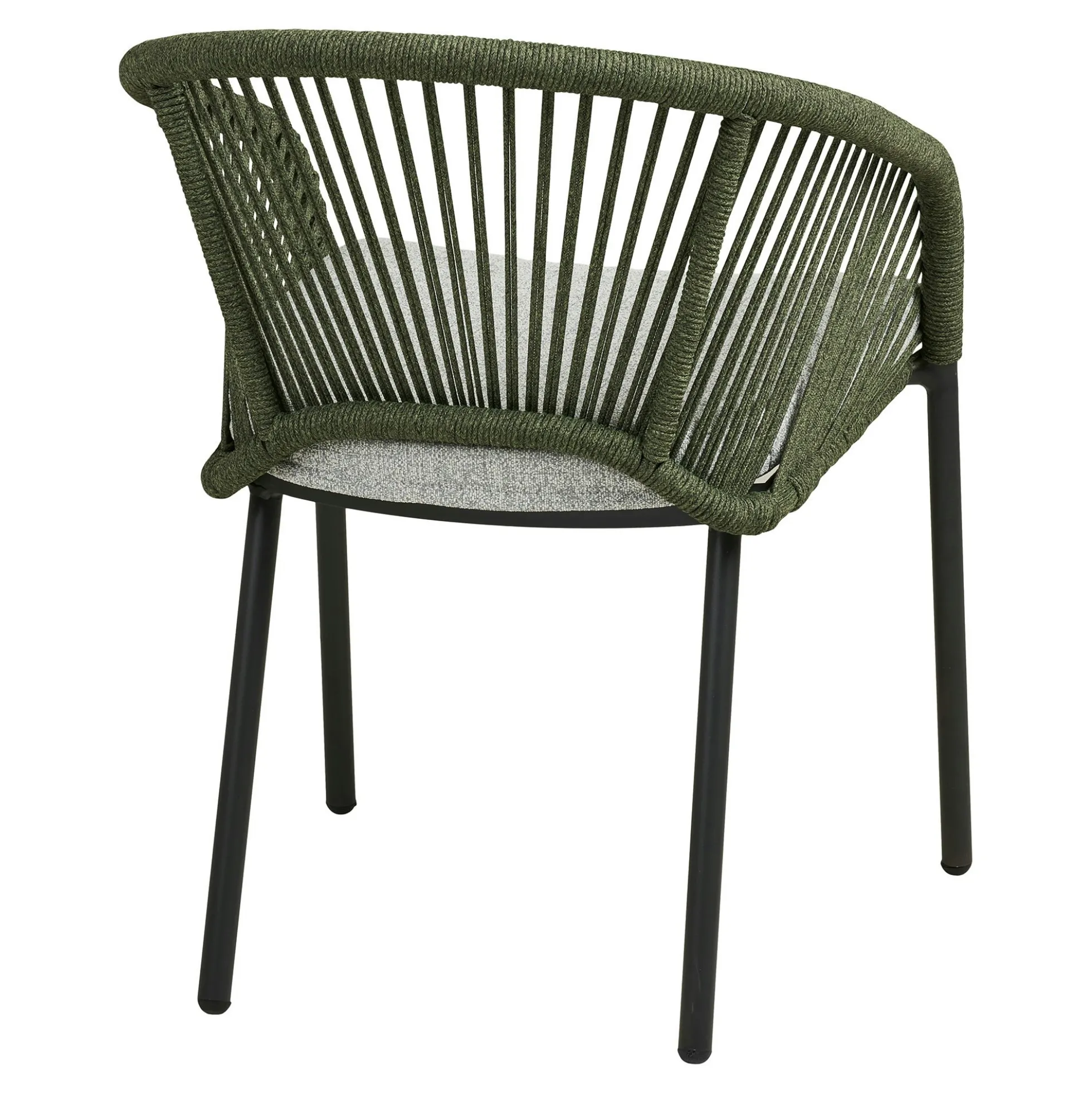 Fauteuil en aluminium vert avec coussin (lot de 2) KUTA