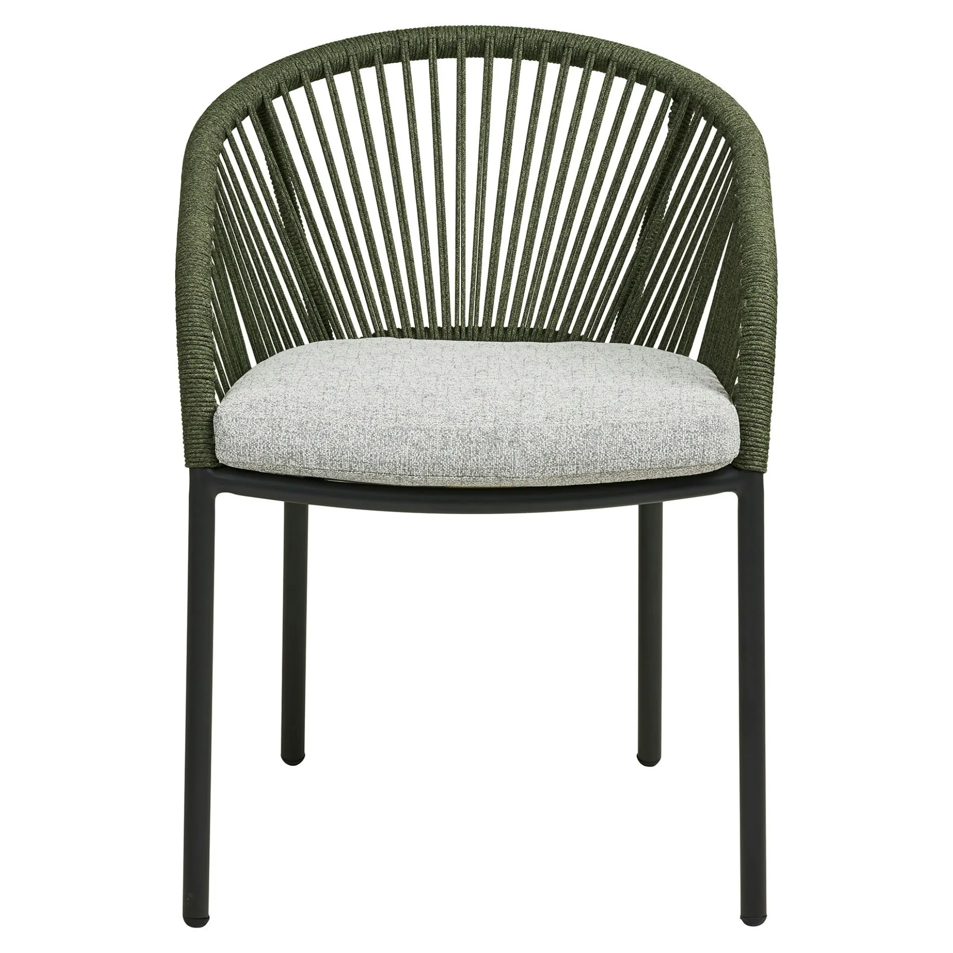 Fauteuil en aluminium vert avec coussin (lot de 2) KUTA