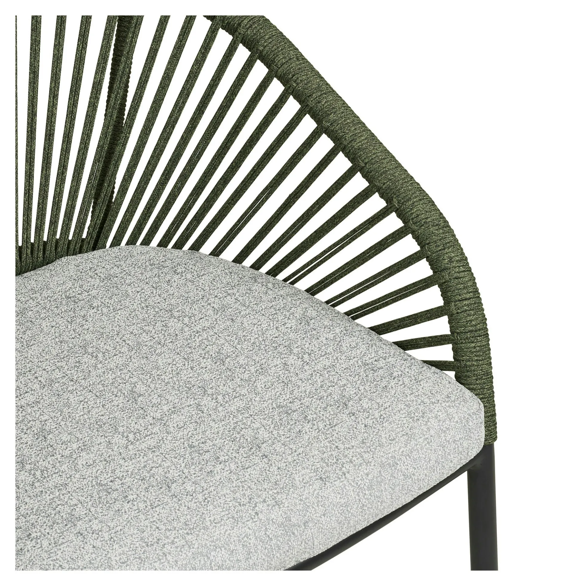 Fauteuil en aluminium vert avec coussin (lot de 2) KUTA