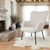 Fauteuil en peau de mouton synthétique BERLIN