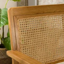 Fauteuil en rotin et bois DIKA