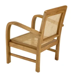 Fauteuil en rotin et bois DIKA