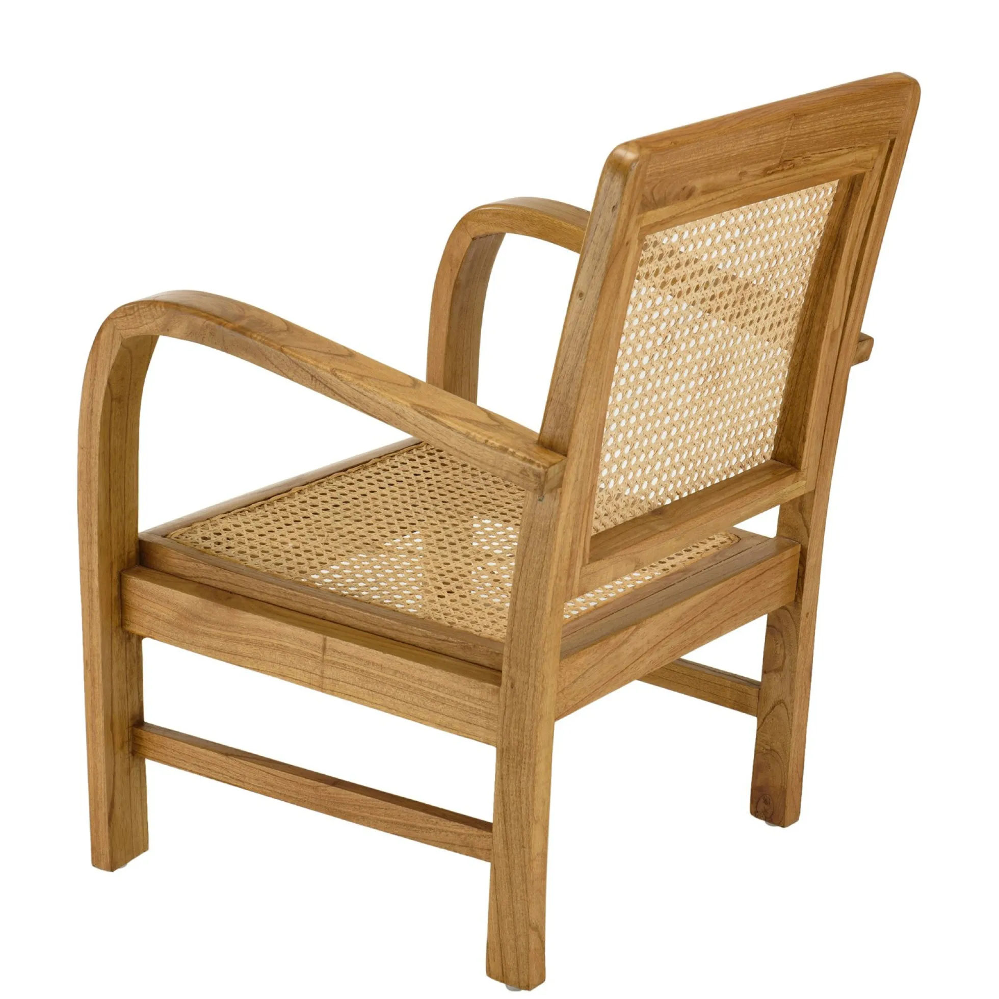 Fauteuil en rotin et bois DIKA