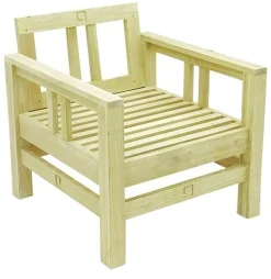 Fauteuil Hévéa 76x80x80cm TESSA