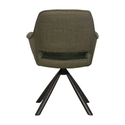 Fauteuil pivotant bi-matière, couleur verte (lot de 2) IENA