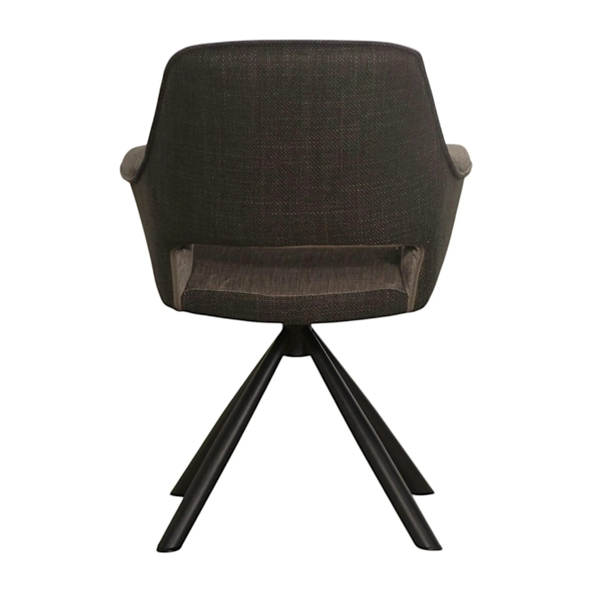 Fauteuil pivotant bi-matière, couleur taupe (lot de 2) IENA