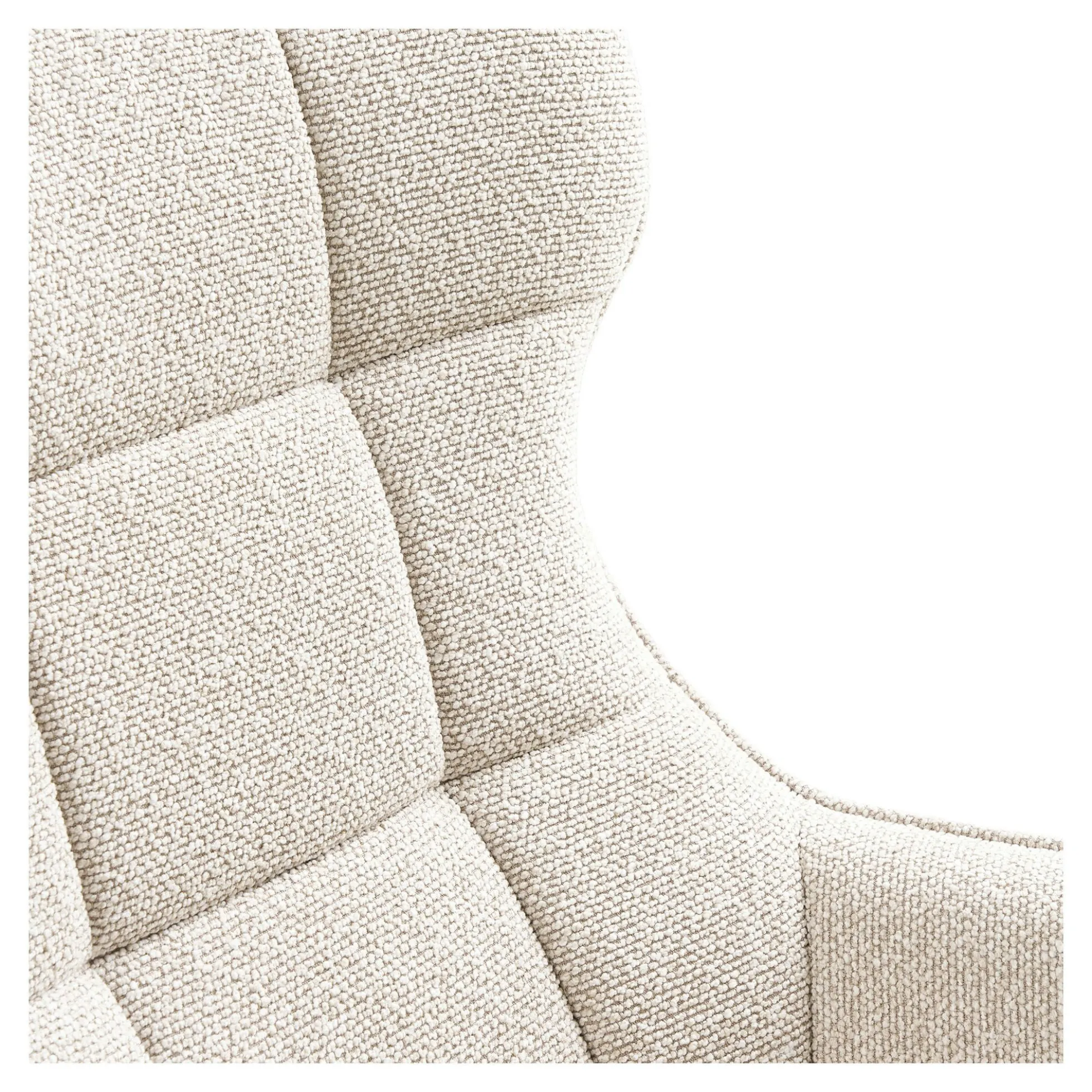 Fauteuil pivotant confort, couleur blanc naturel BERLIN