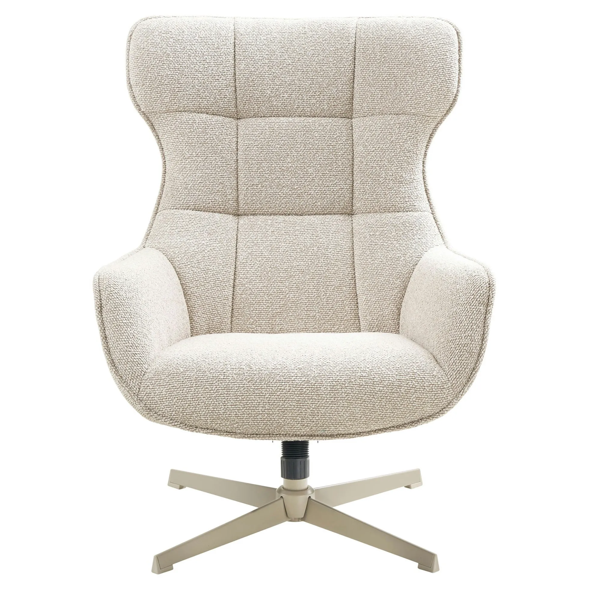 Fauteuil pivotant confort, couleur blanc naturel BERLIN
