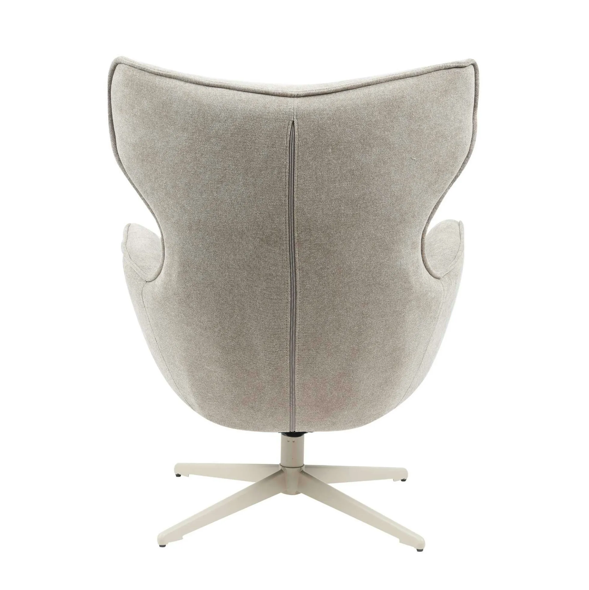 Fauteuil pivotant design en tissu taupe BELORA