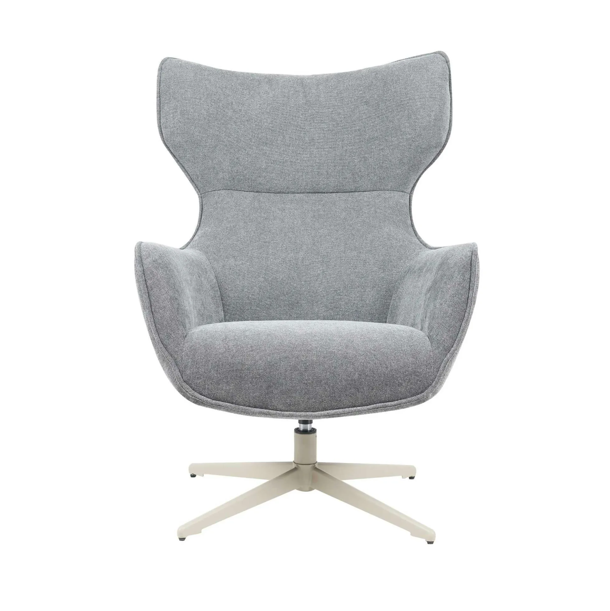 Fauteuil pivotant design en tissu gris foncé BELORA